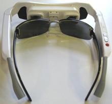 Qingbar GP300 compared to normal sunglasses.