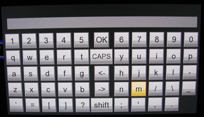 Onscreen keyboard
