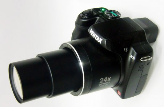Pentax X70 with lens extended