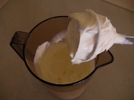 Whipped cream in Bamix jug