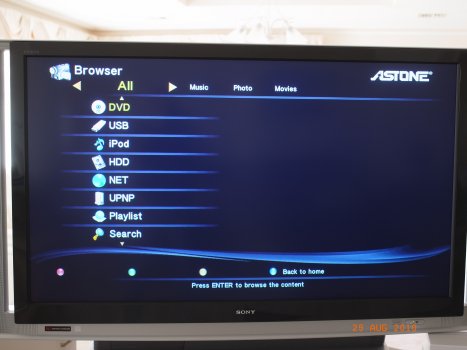 AP 380DT browser menu