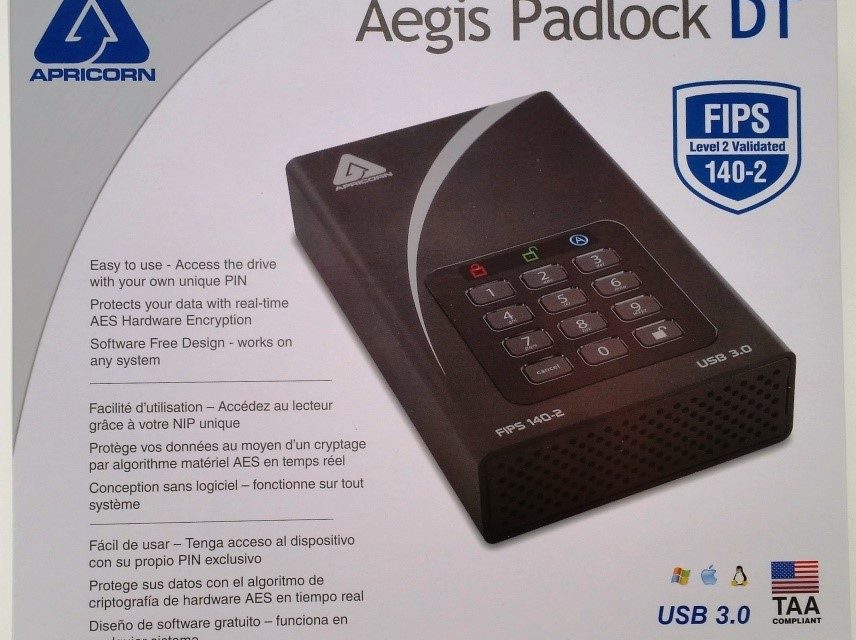 Top Security Level: The Apricorn 4 TB Aegis Padlock DT with FIPS