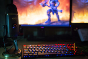 Blue Yeti X World of Warcraft Edition USB Microphone - While it looks great, standing it on the desk while gaming is an issue