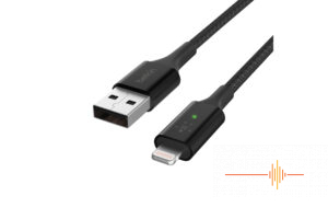 Smart USB-A Cable with Lightning Connector Black