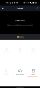 App view, failed to connect