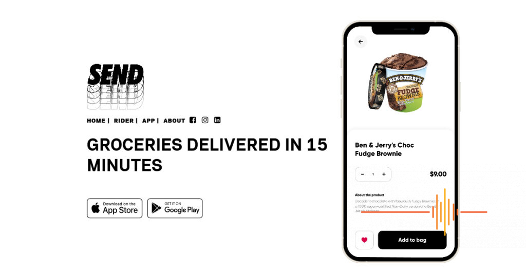 SEND: Groceries delivered in 15 minutes