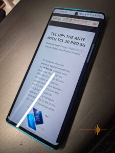 TCL 20 5G Pro screen