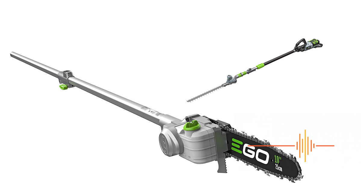 The EGO Power+ Tools for Hedging, Sawing and Clipping at Crazy Angles