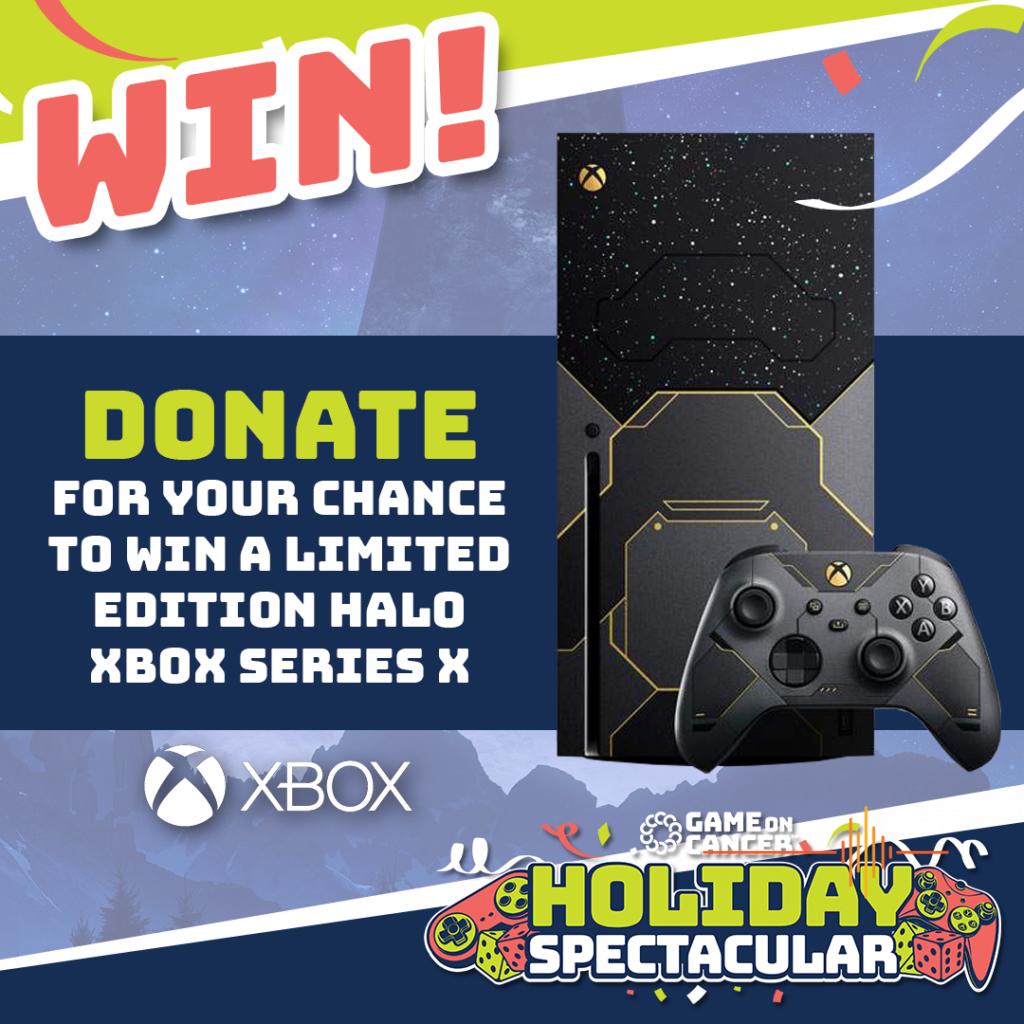 Win an Xbox by donating to Game On Cancer