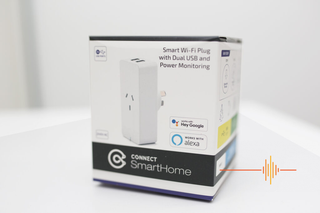 Connect SmartHome Wi-Fi Plug with Dual USB and Power Monitoring packaging
