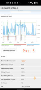 PCMark score Pixel 5