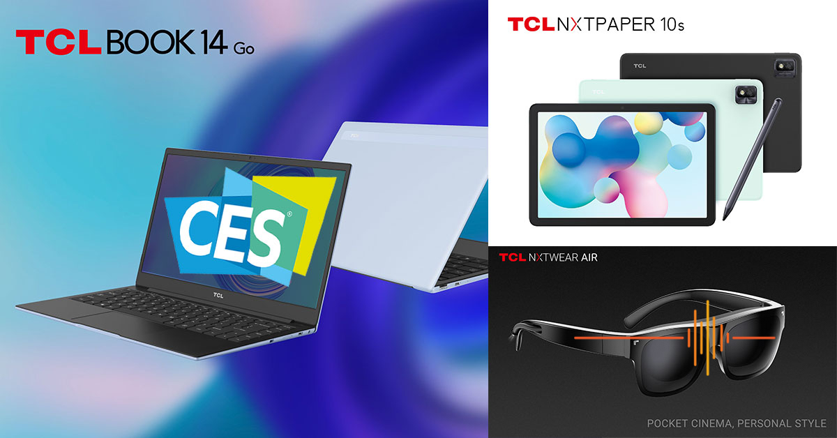 TCL Mobile unleashes new tech at CES 2022 including NXTWEAR AIR Wearable Display Glasses, laptops, tablets and more