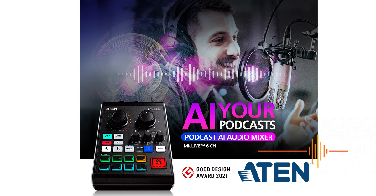 Aten leads the way with first AI-Optimised Podcast Audio Mixer