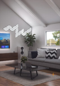 Shapes Ultra Black Triangles Living Room White