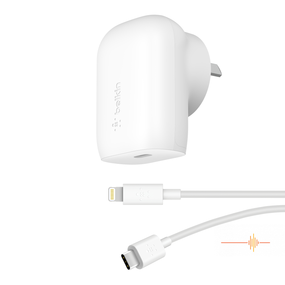 Belkin BOOST↑CHARGE 30W USB-C Wall Charger with Lightning Cable