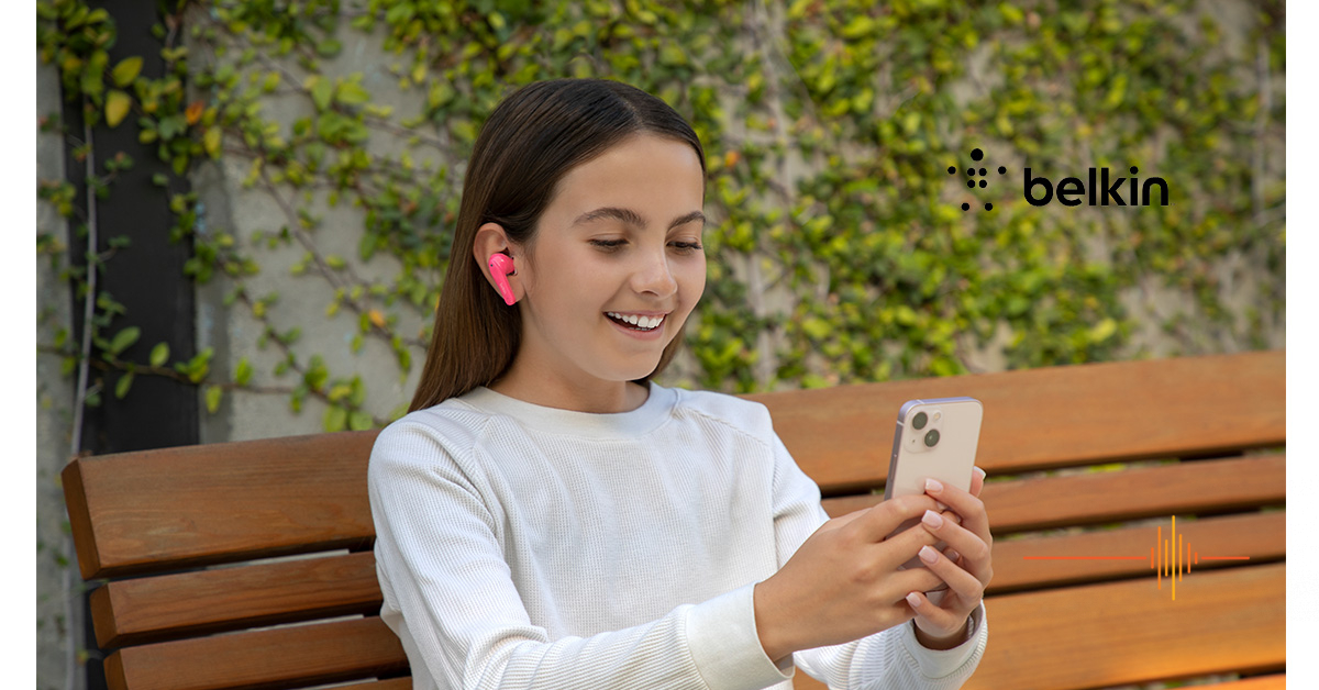 Safe listening and comfort for little ears with Belkin Nano Wireless Earbuds for Kids