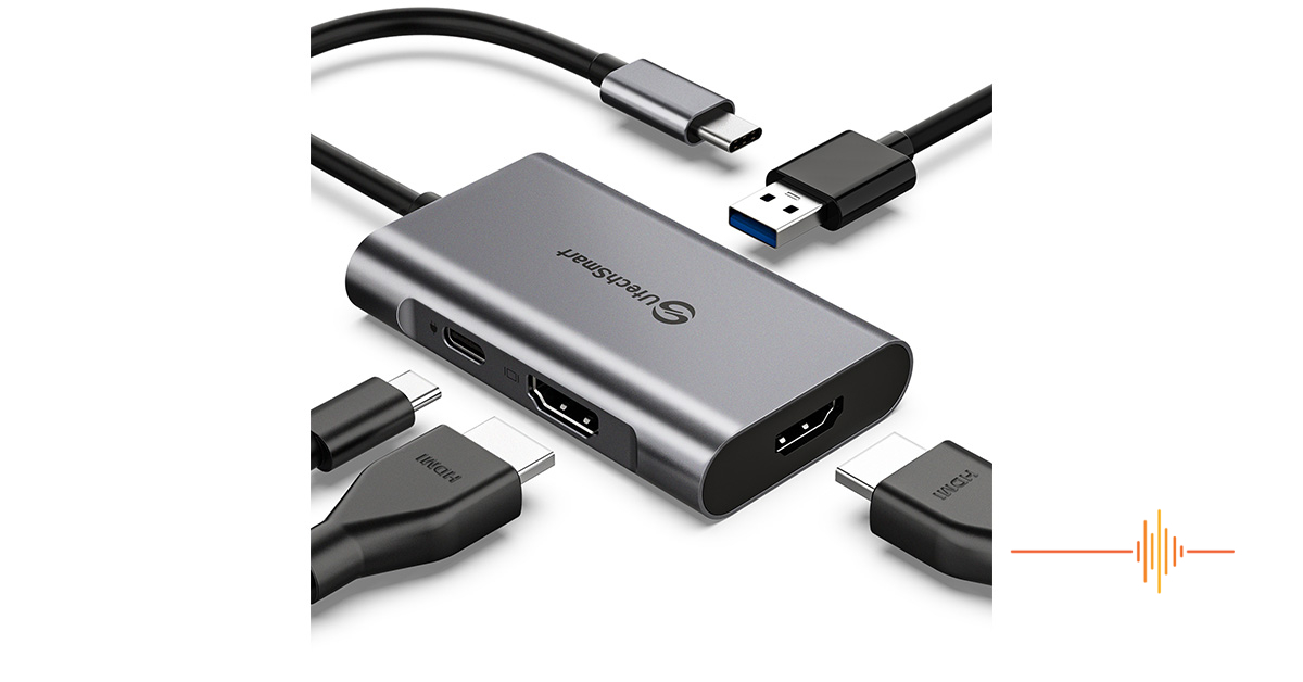 Utechsmart USB C Dual HDMI Adapter – Handy for Travelers